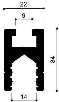 cod. art. FM2044 : porta racle in alluminio per serigrafia o settore tessile